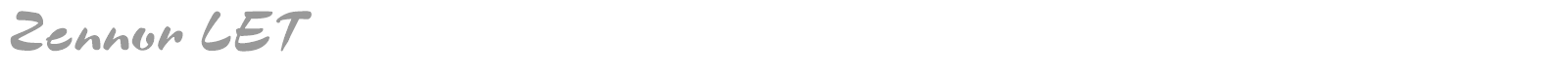 Zennor LET font preview